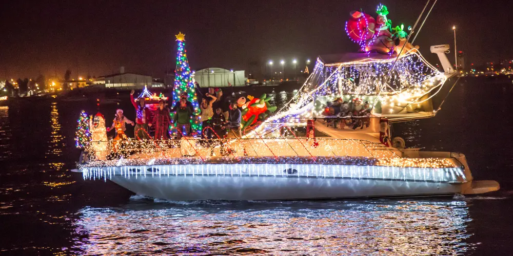Be sure to catch December’s boat parades across the nation to witness colorfully lit vessels with creative ornaments cruise down a waterway near you. 
